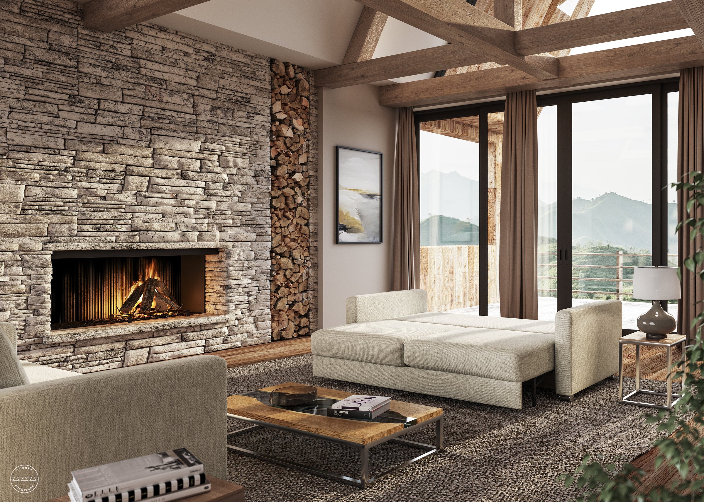 Luonto Belton Sleeper Sofa - Quick Ship