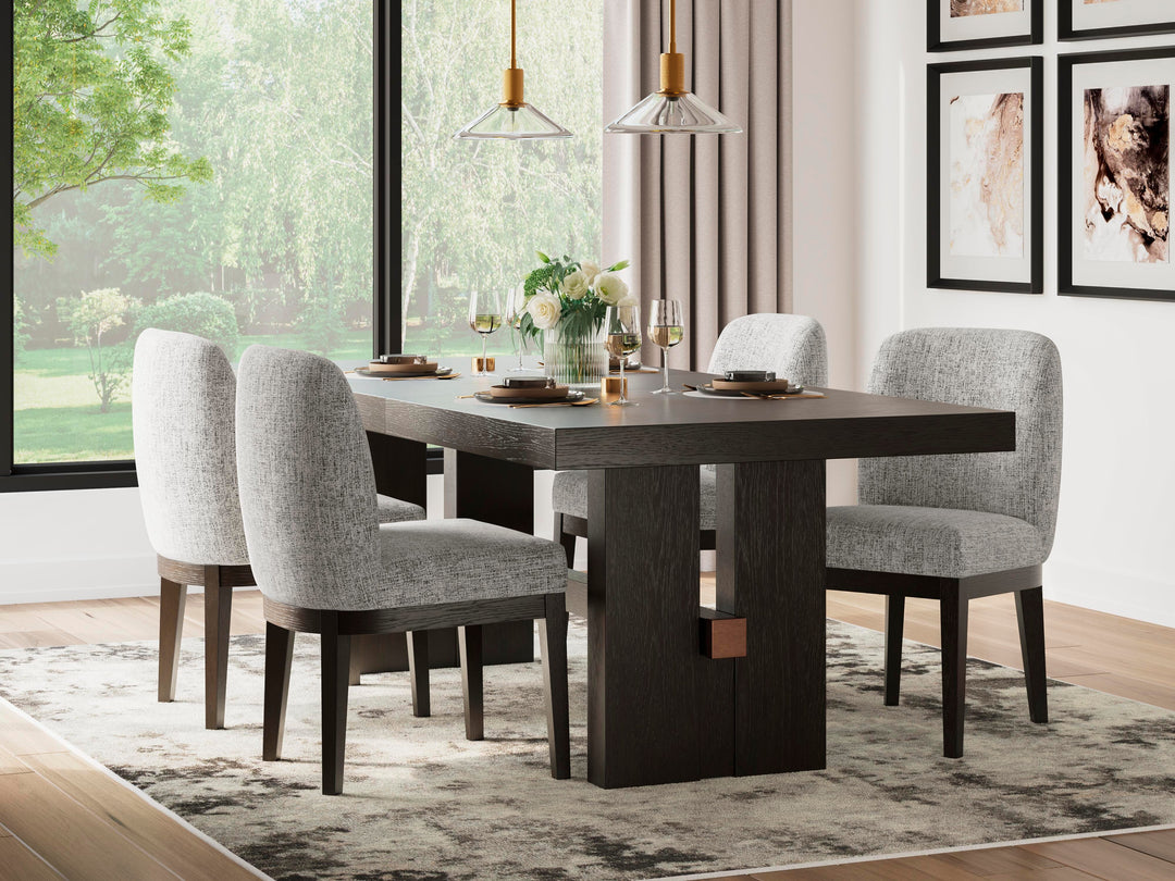 Burkhaus Dining Table and 4 Chairs - Dark Brown (2)