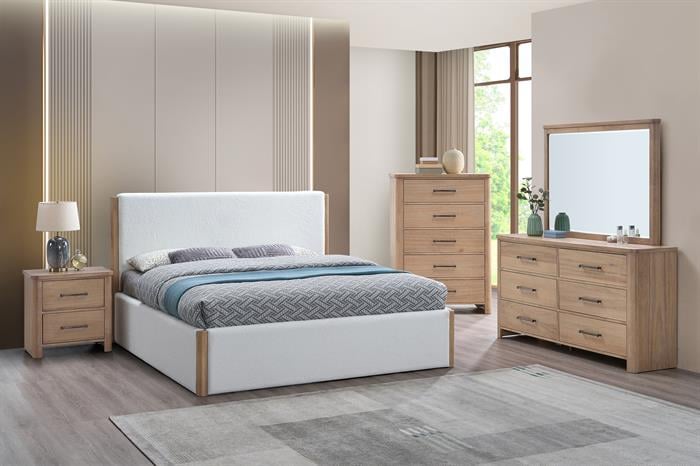 Anika Upholstered Queen Panel Bed