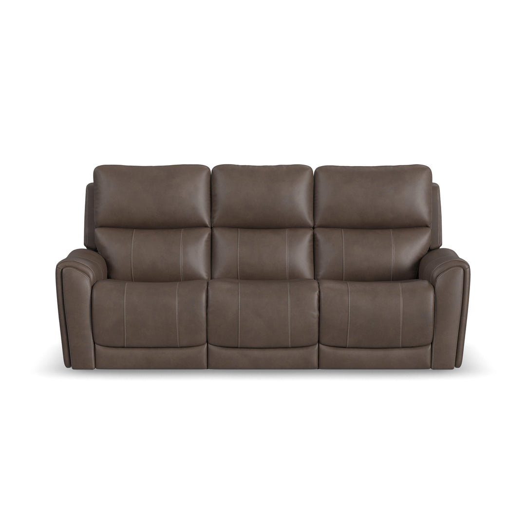 Flexsteel 1587-63PH-88672 Carter  Power Reclining Sofa With Console & Power Headrests & Lumbar  Cappuccino