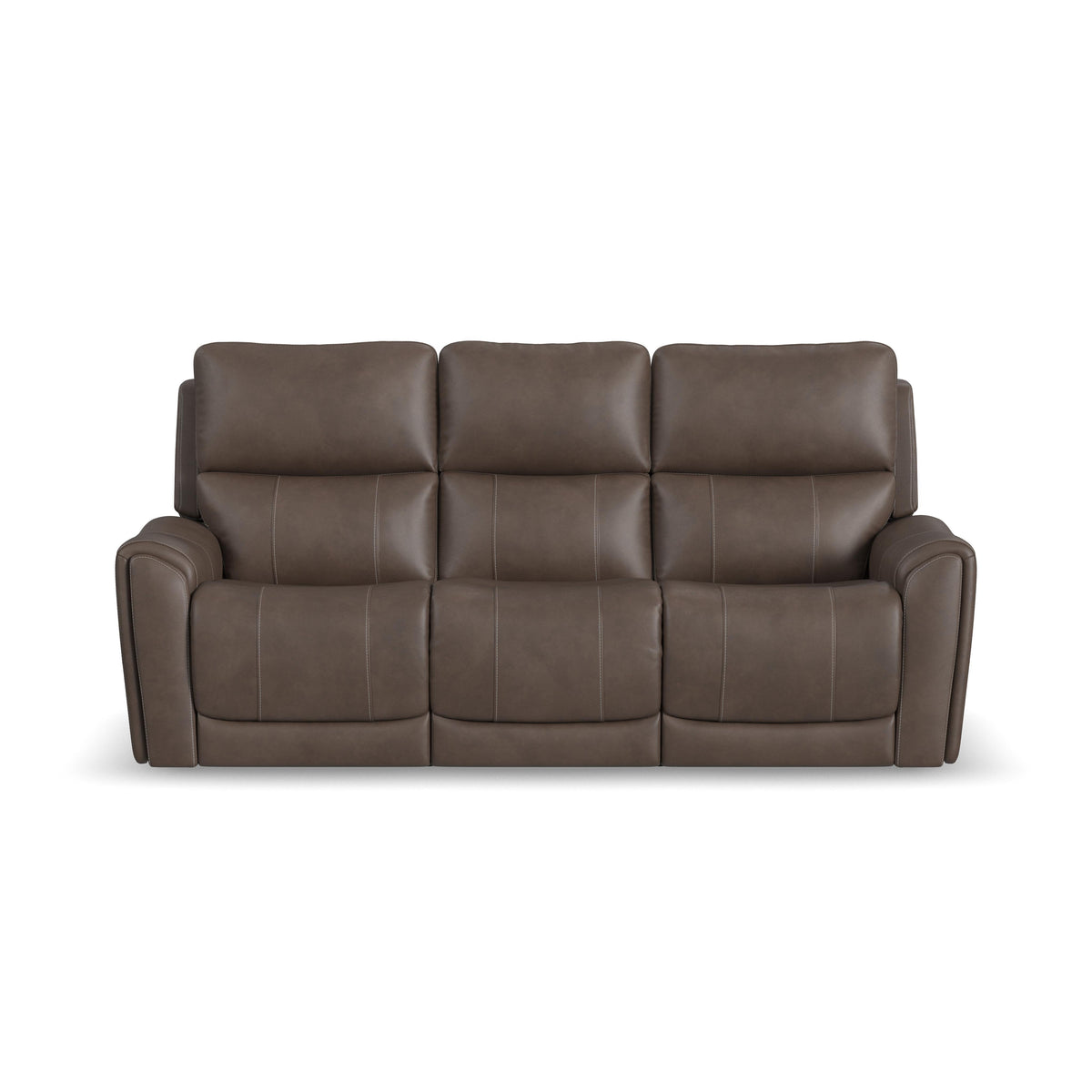 Carter Fabric Power Reclining Sofa with Console & Power Headrests & Lumbar in Cappuccino