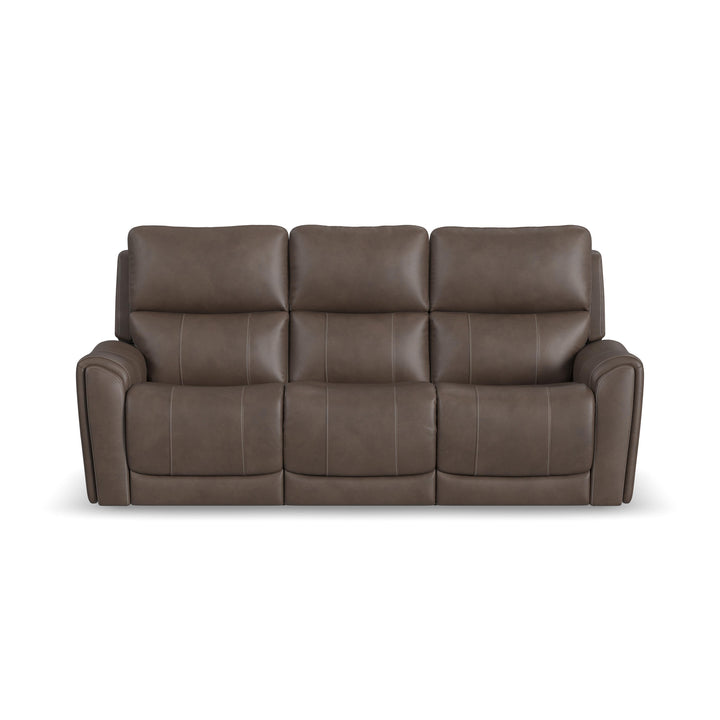 Flexsteel 1587-63PH-88672 Carter  Power Reclining Sofa With Console & Power Headrests & Lumbar  Cappuccino