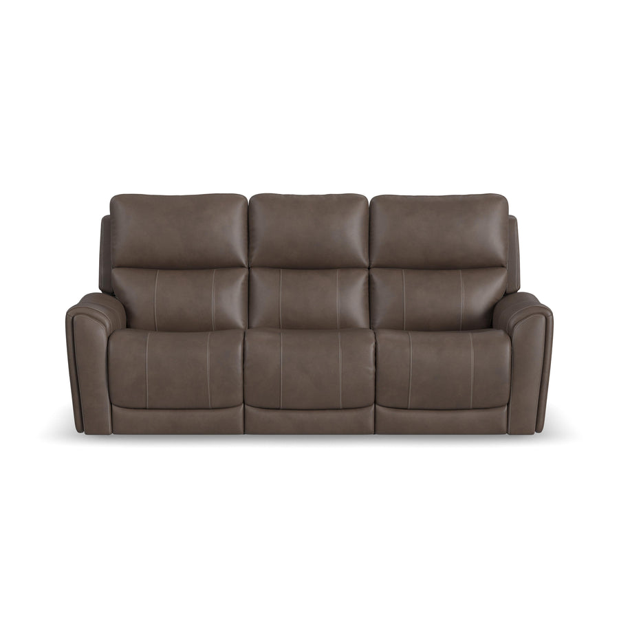 Flexsteel 1587-63PH-88672 Carter  Power Reclining Sofa With Console & Power Headrests & Lumbar  Cappuccino