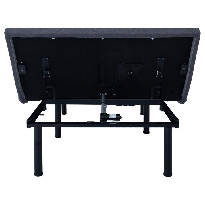Negan - Eastern King Adjustable Bed Base - Gray And Black