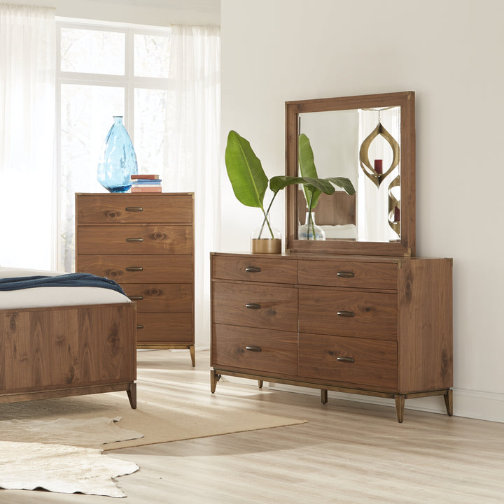 Modus Furniture 8N1682A Adler Six Drawer Dresser In Natural Walnut 2024