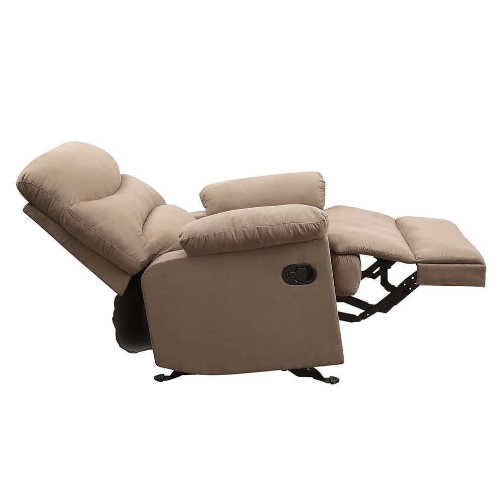 Arcadia Motion Recliner - Light Brown Microfiber
