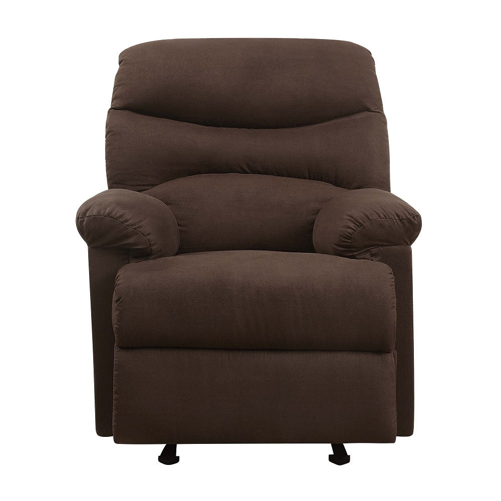 Arcadia Motion Recliner in Chocolate Microfiber