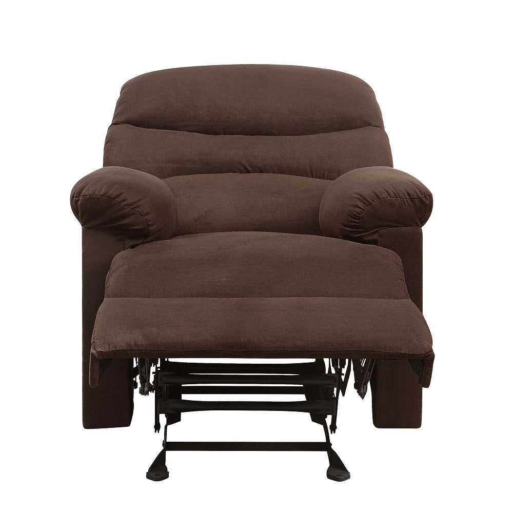 Arcadia Motion Recliner in Chocolate Microfiber