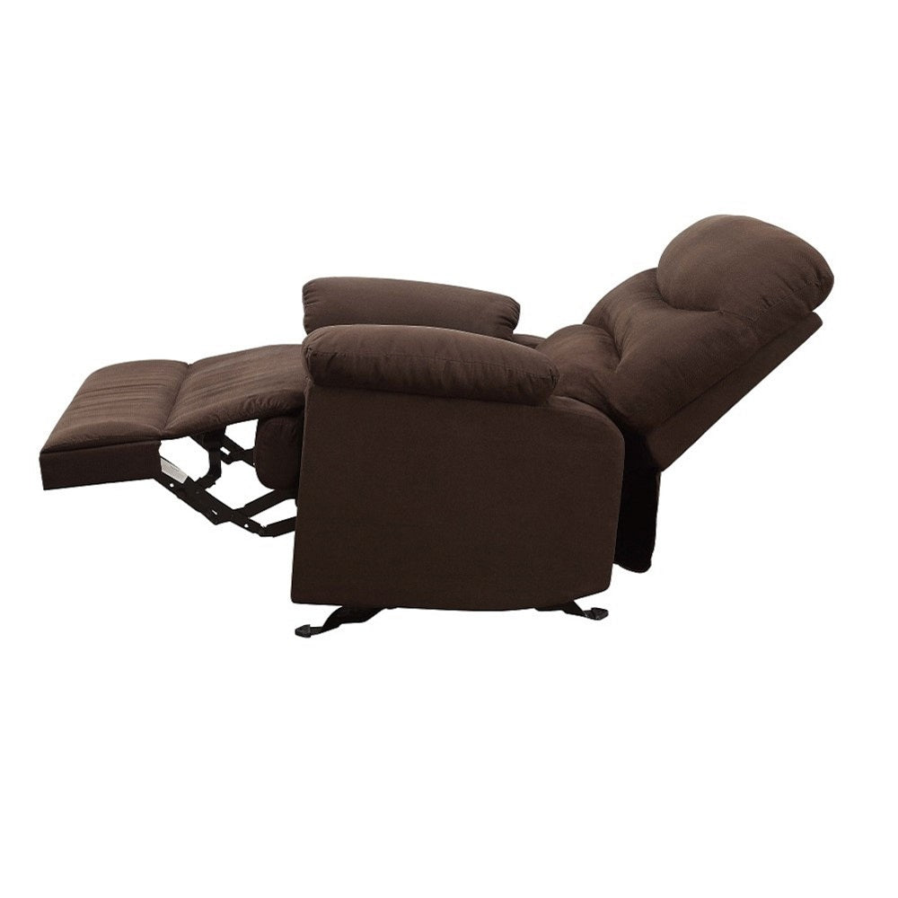 Arcadia Motion Recliner in Chocolate Microfiber