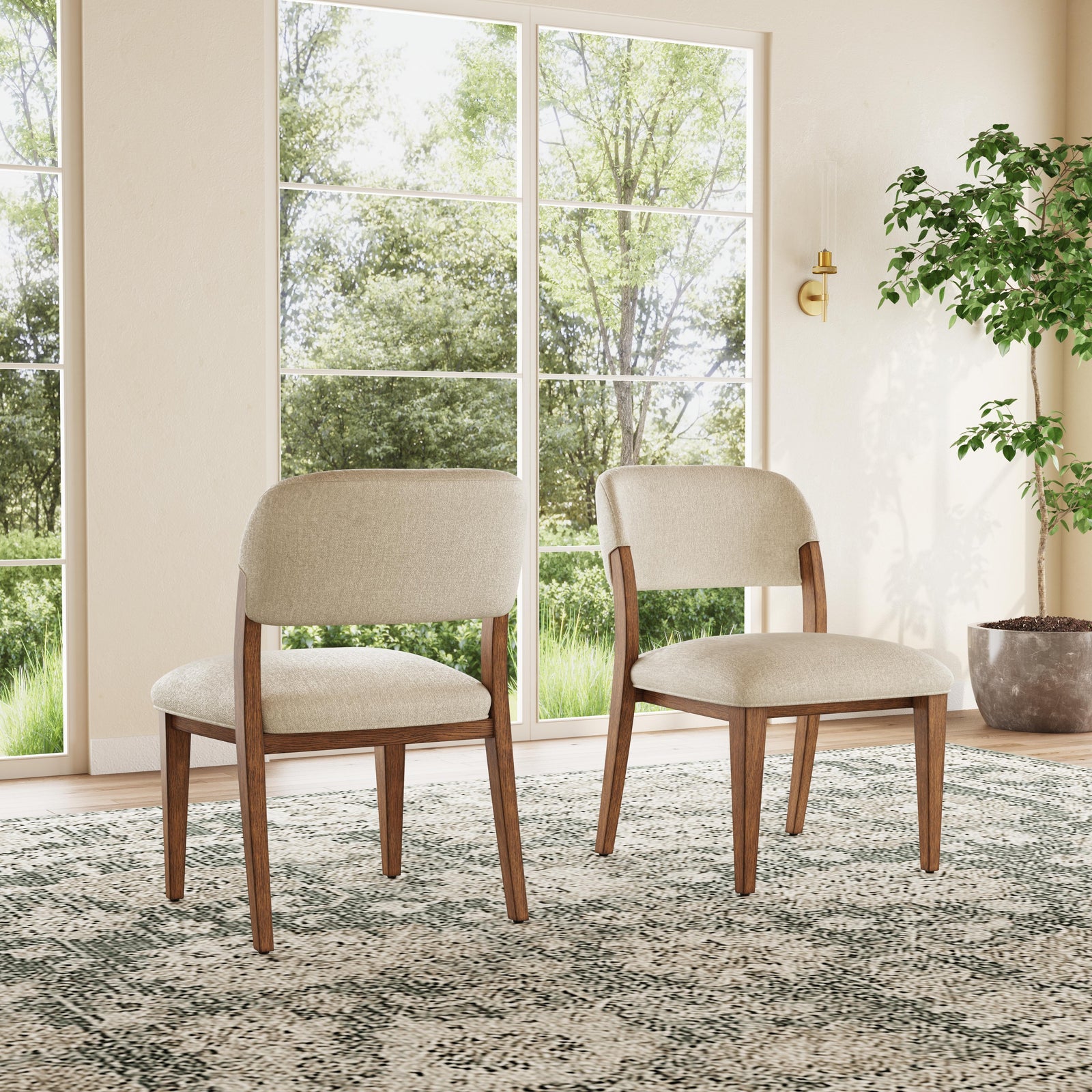 Lyra Upholstered Barrel Chairs (Set of 2) Pearl Silver