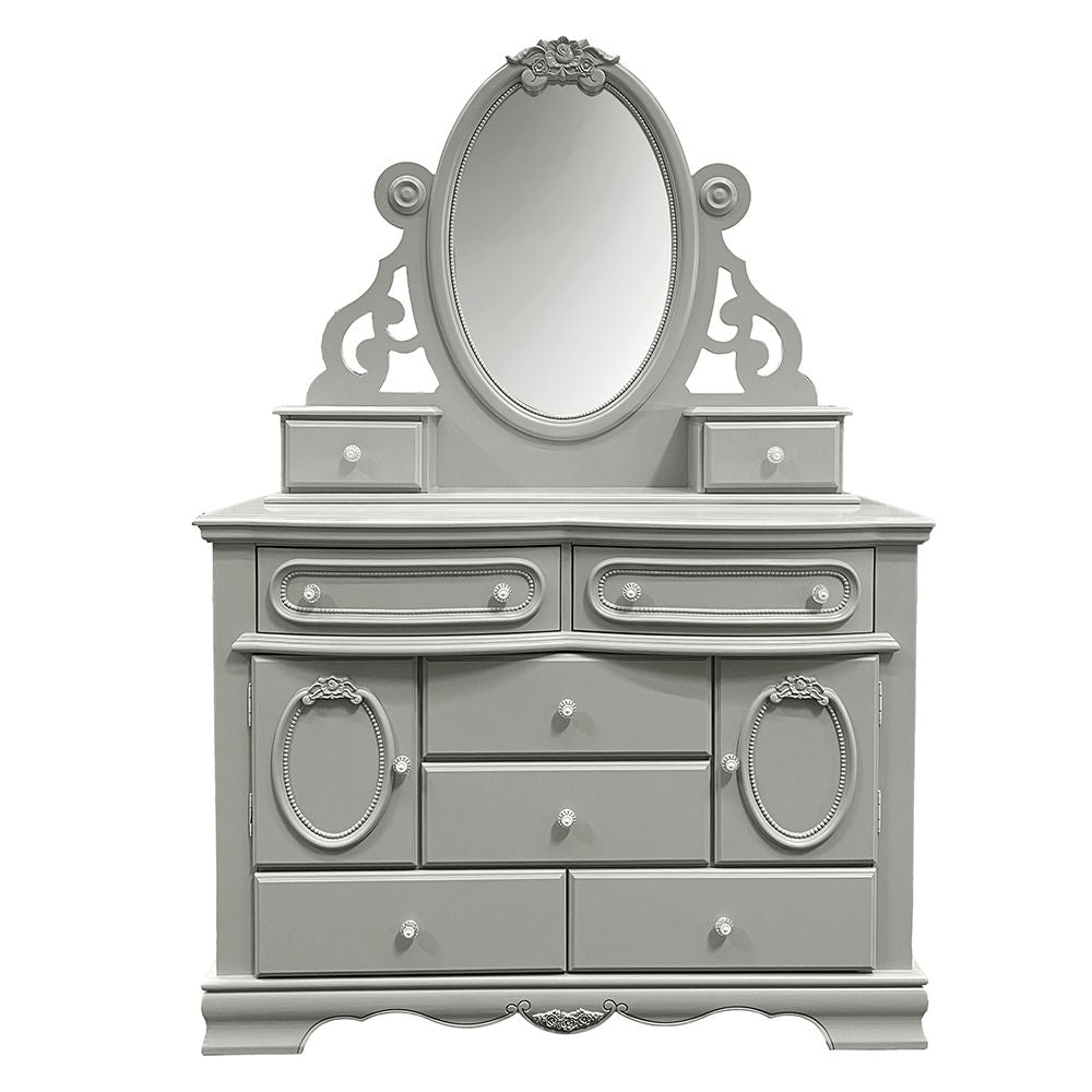 Flora - Mirror With Jewlery - Gray