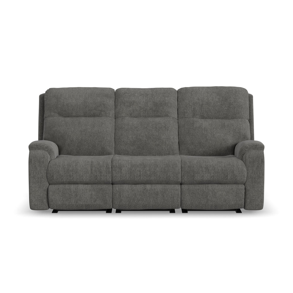 Penn Power Reclining Sofa With Power Headrests & Lumbar Dark Gray