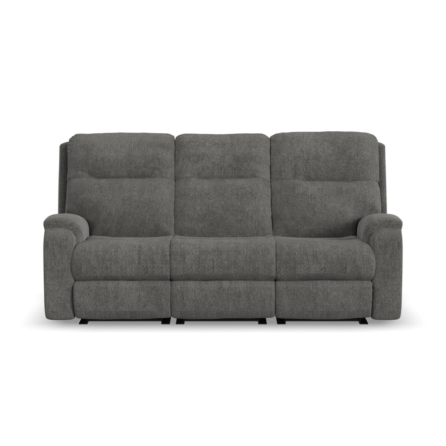 Flexsteel 2860-62L Penn  Power Reclining Sofa With Power Headrests & Lumbar  Dark Gray