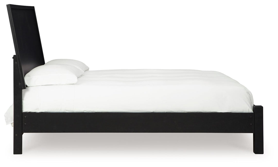 Danziar - King Panel Bed With Low Footboard - Black by Ashley Furniture product image