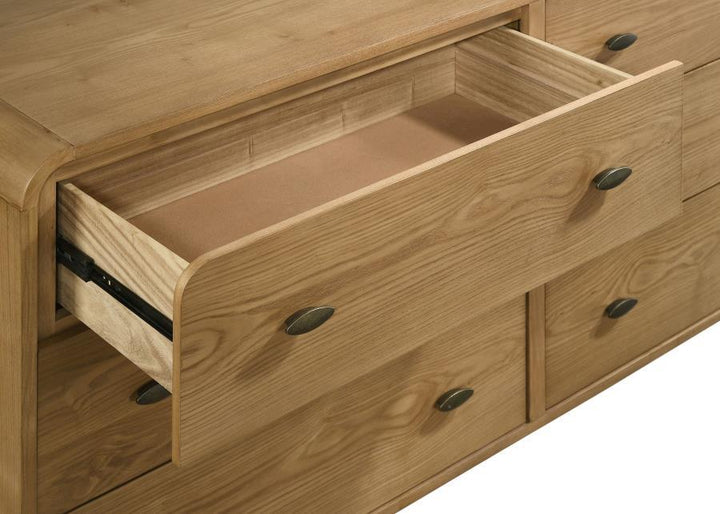 Robyn - 6-Drawer Bedroom Dresser And Mirror - Light Ash