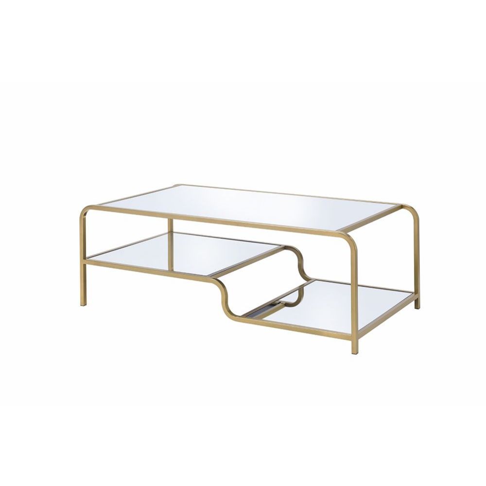 Astrid - Coffee Table - Mirrored & Gold