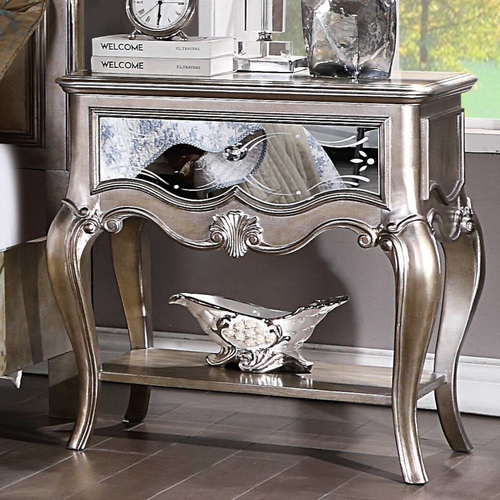 Esteban - 30" Nightstand - Antique Champagne