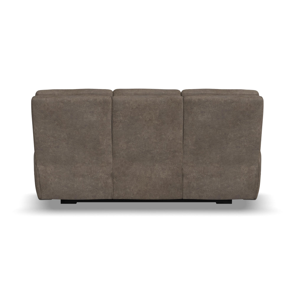 Strait Leather Power Reclining Sofa with Power Headrests