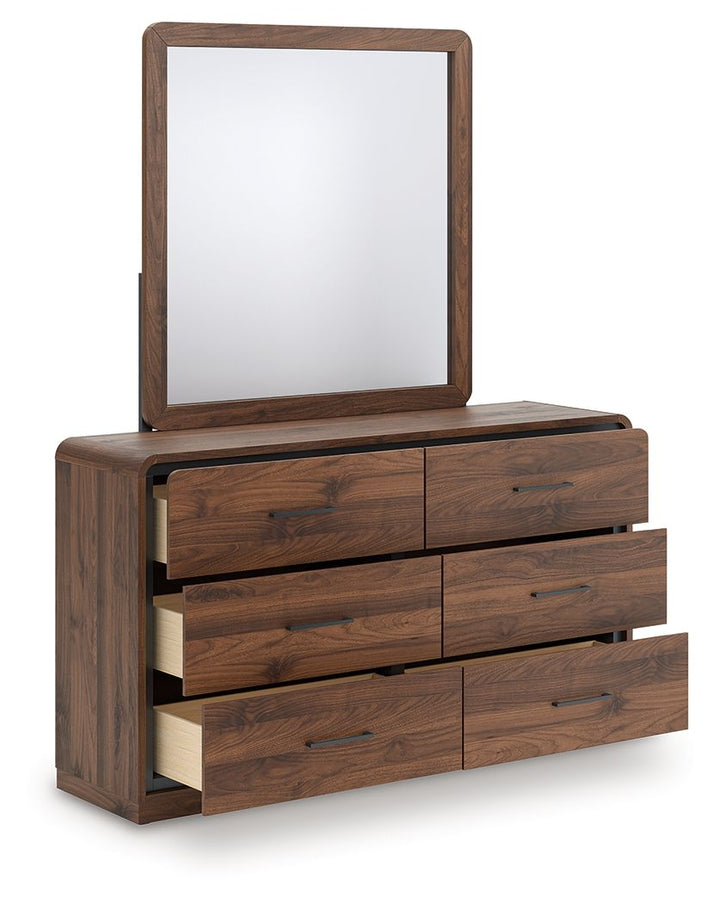 Fortlorn - Dresser And Mirror - Walnut Brown by Ashley Furniture product image