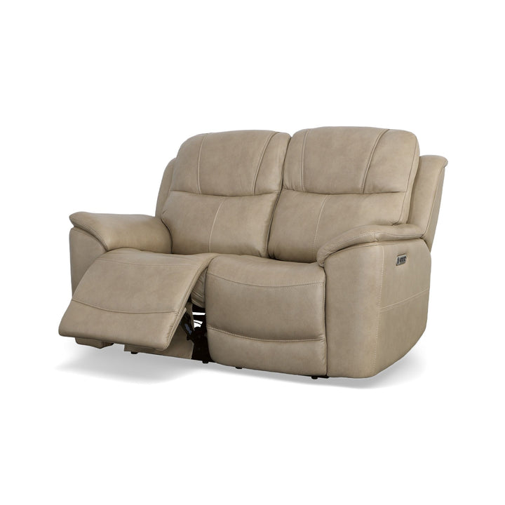 Crew Power Reclining Loveseat With Power Headrests &amp; Lumbar Pebble