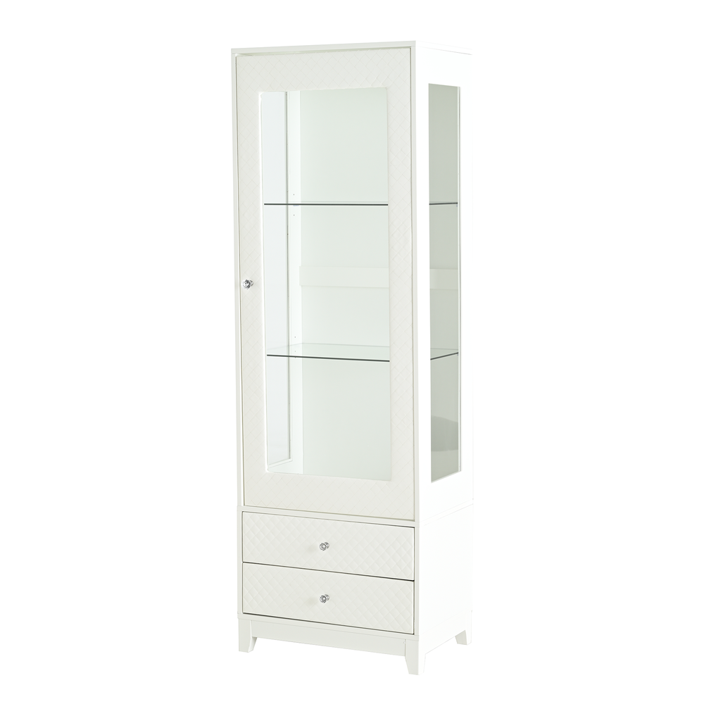 modern-upholstered-glass-display-cabinet-with-adjustable-led-light-in-white