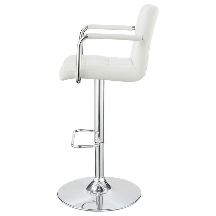 Palomar - Adjustable Height Bar Stool - White And Chrome