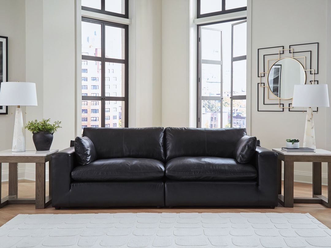 Emilia - 2-Piece Sectional Loveseat - Black by Ashley Furniture product image