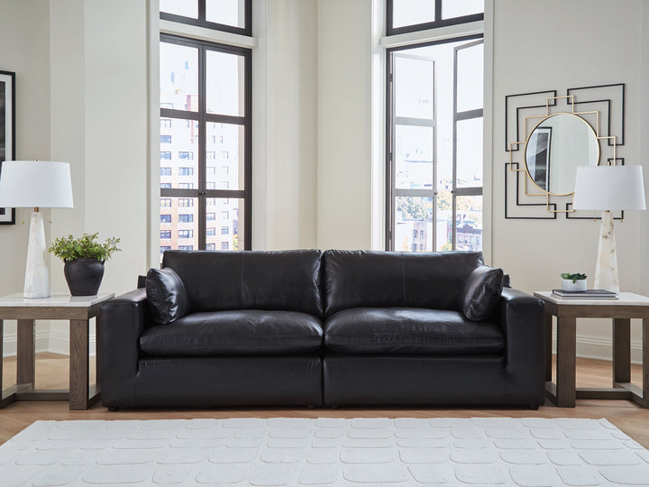 Emilia - 2-Piece Sectional Loveseat - Black by Ashley Furniture product image