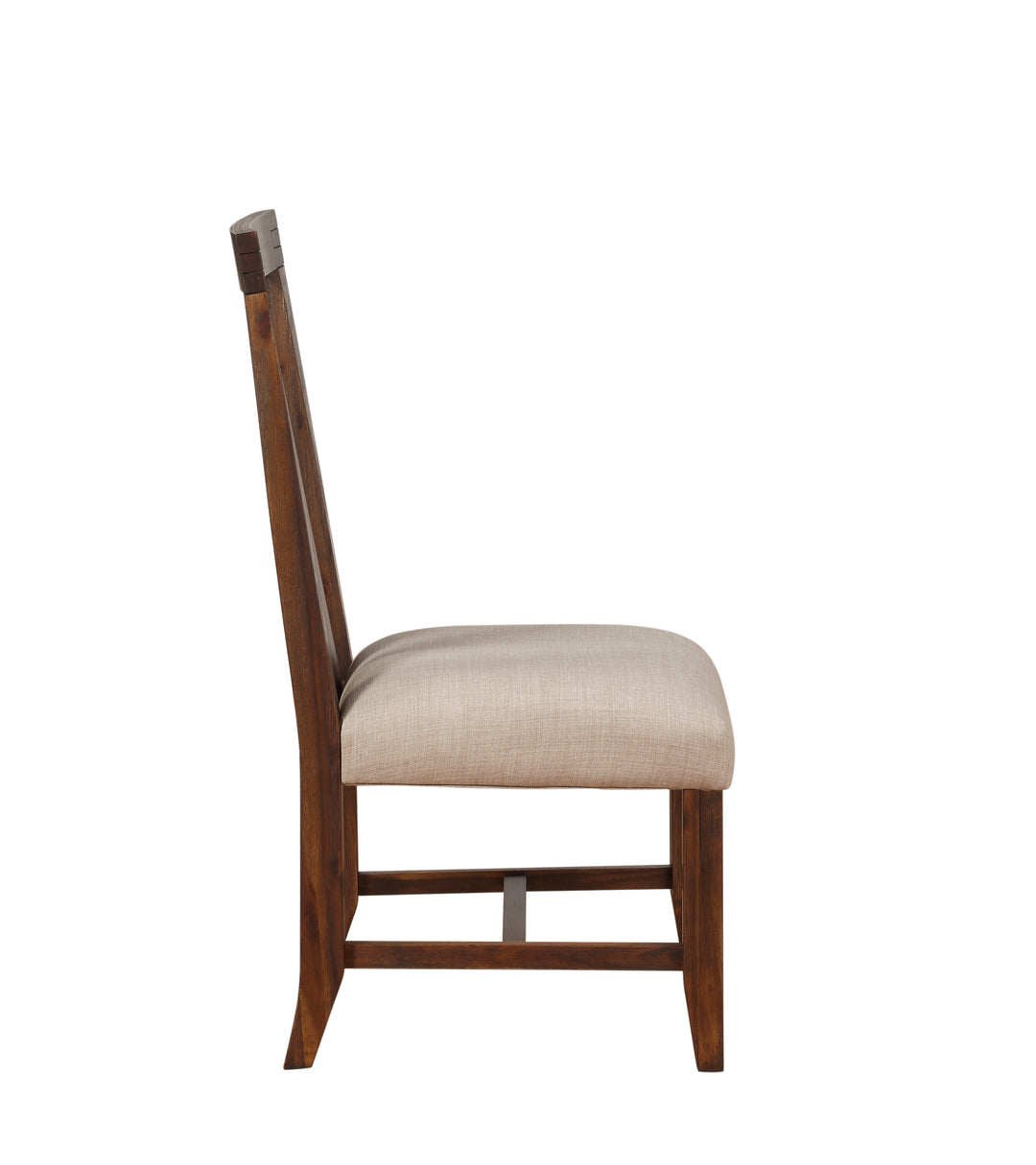 Modus Furniture 3F4166P Meadow Solid Wood Upholstered Dining Chair In Brick Brown