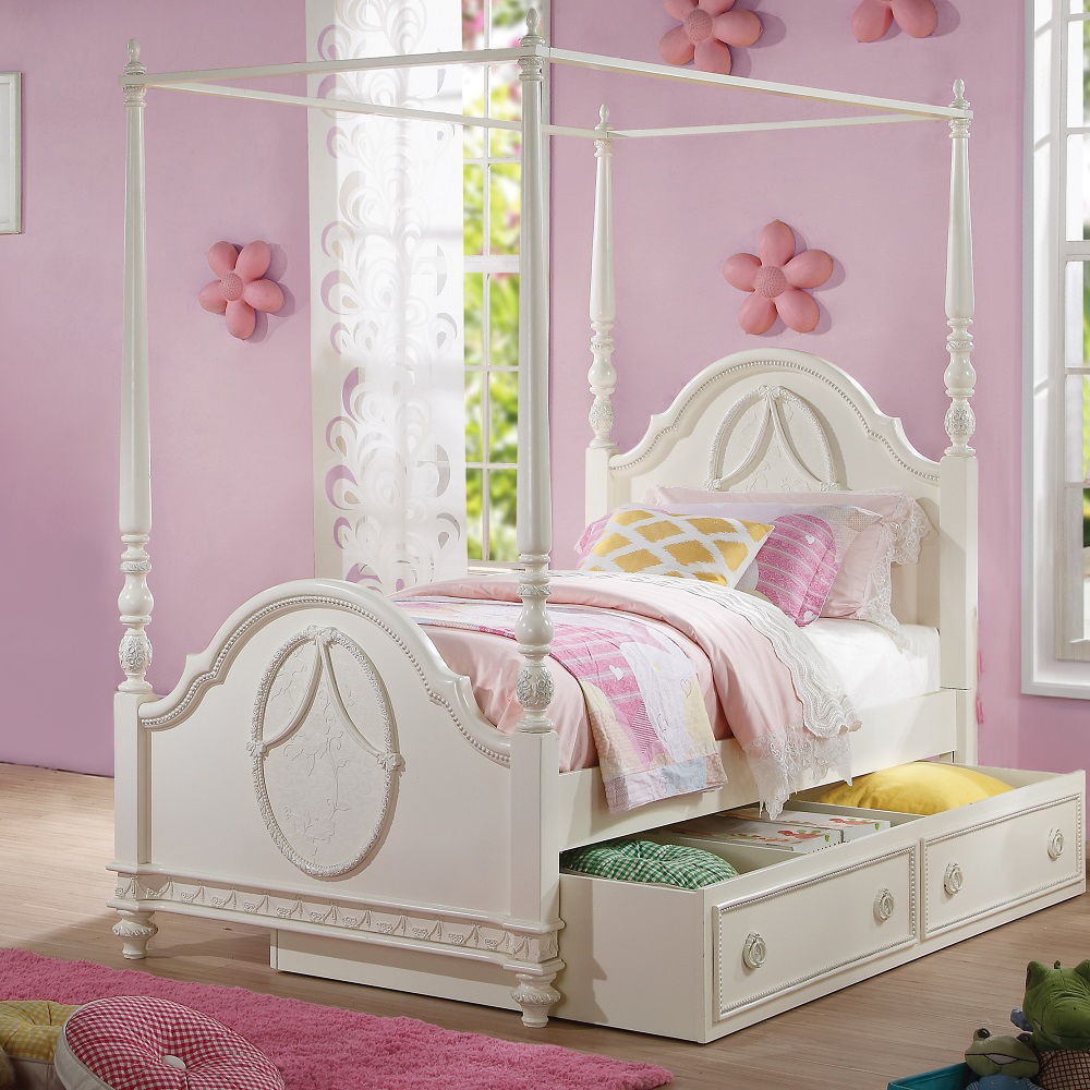Dorothy - Twin Post Bed - Ivory