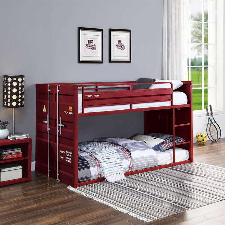 Cargo - Twin Over Twin Bunk Bed - Red