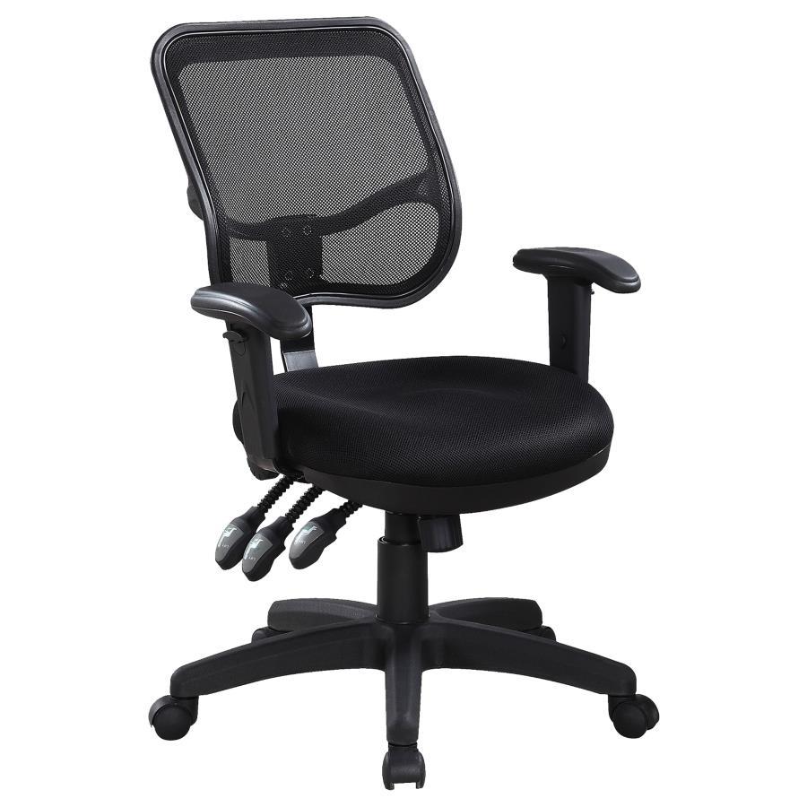 Coaster Furniture Rollo - Upholstered Adjustable Ergonomic Office Chair - Black