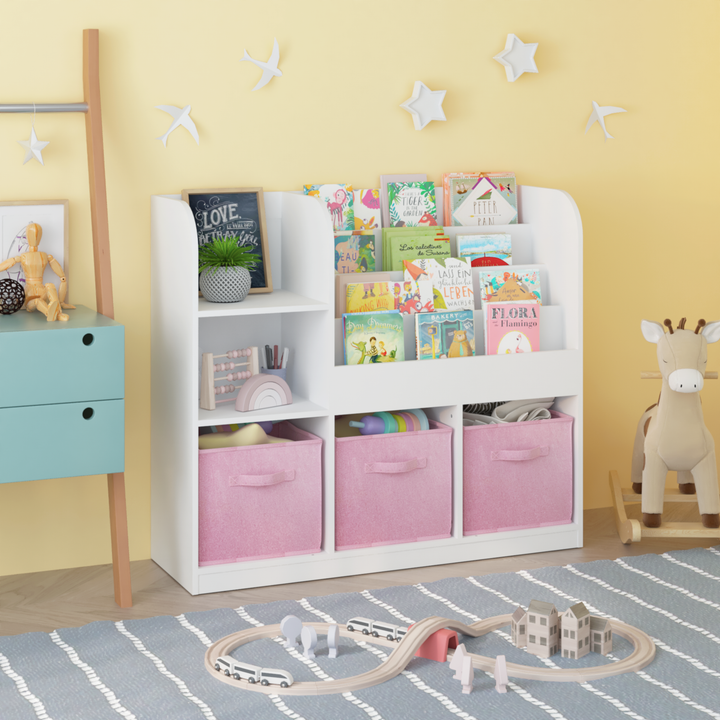 kids-bookcase-and-bookshelf-multifunctional-bookcase-white-pink