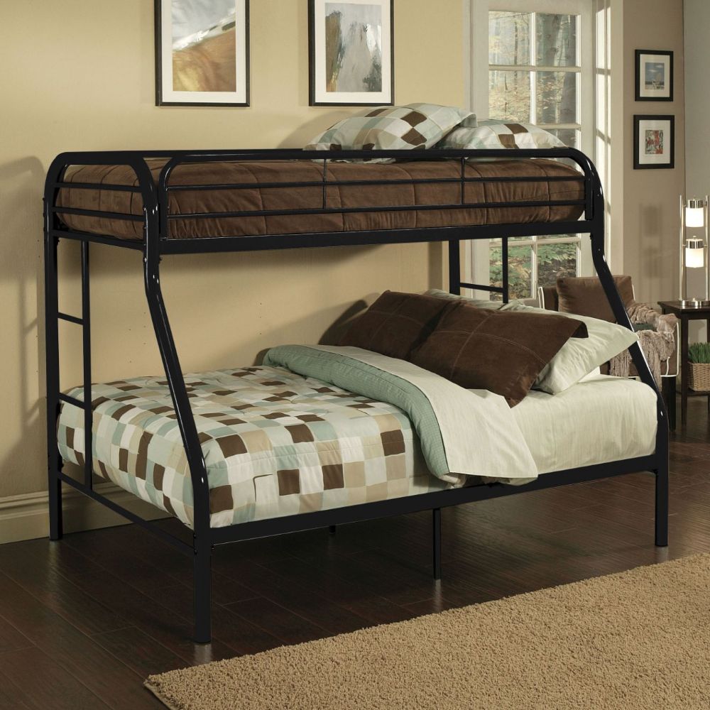Tritan Twin XL/Queen Bunk Bed in Black
