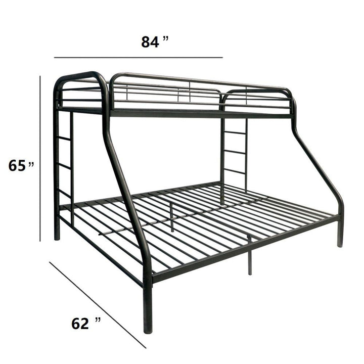 Tritan Twin XL/Queen Bunk Bed in Black