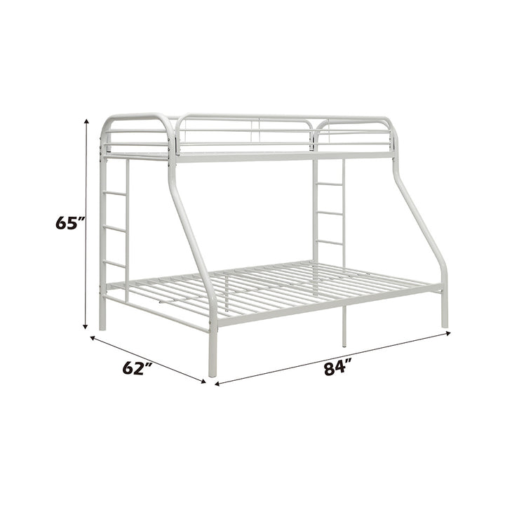 Tritan Twin XL/Queen Bunk Bed in White
