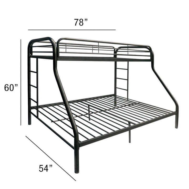 Tritan Twin/Full Bunk Bed in Black