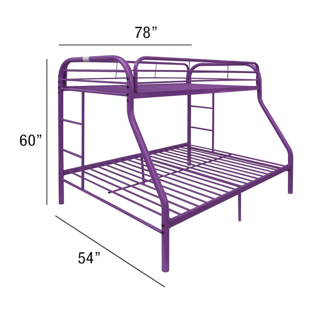 Tritan Twin/Full Bunk Bed in Purple