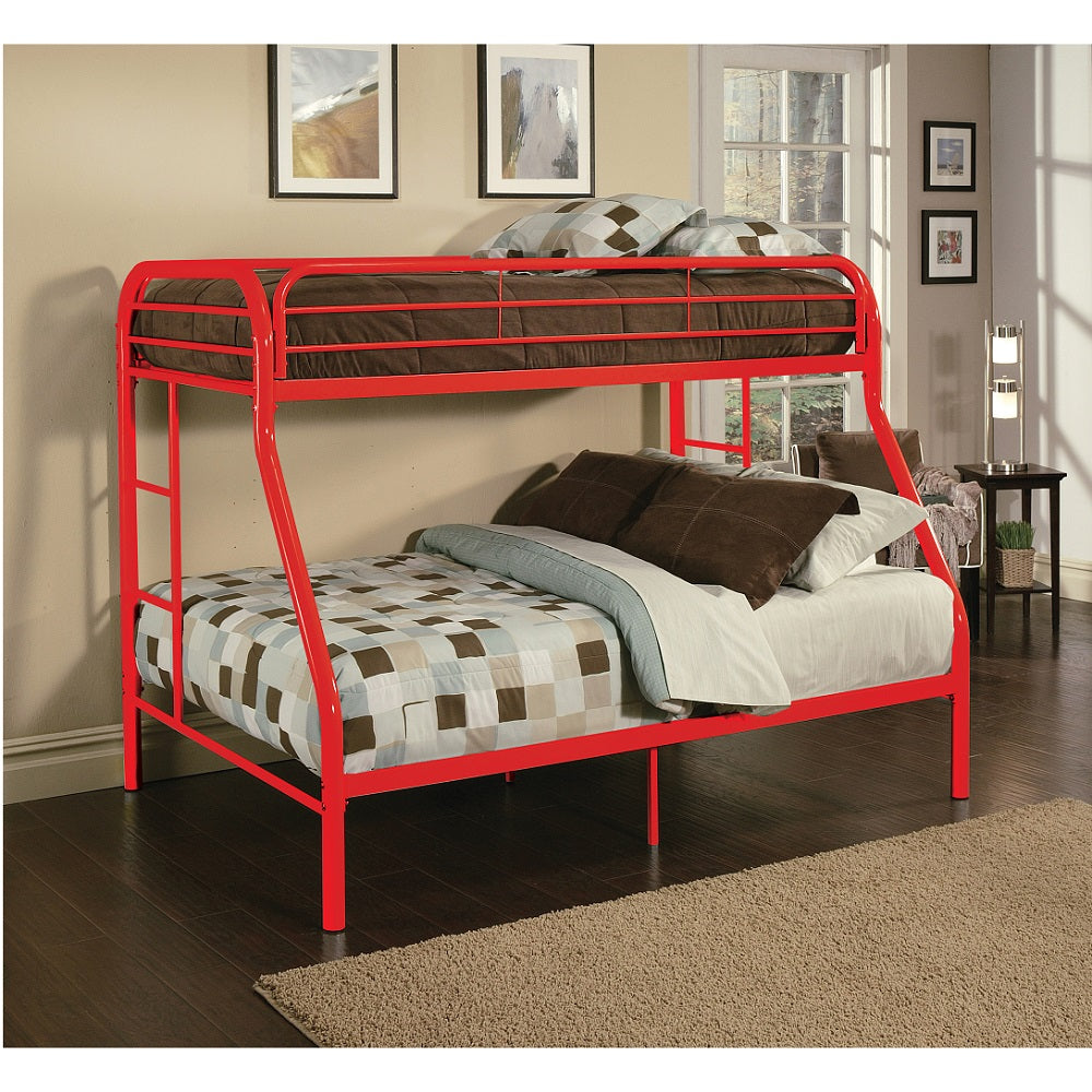 Tritan Twin/Full Bunk Bed in Red