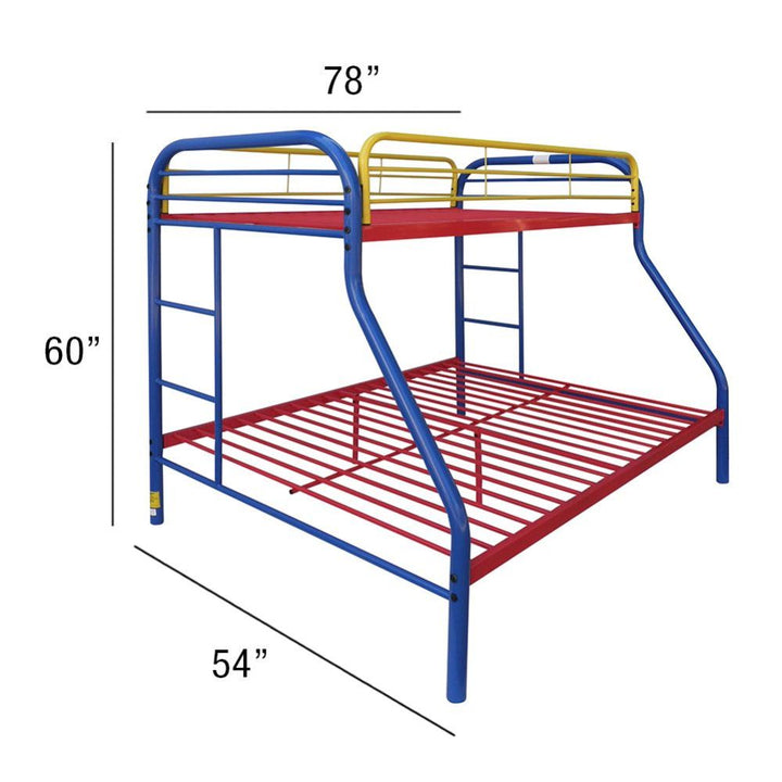 Tritan Twin/Full Bunk Bed in Rainbow