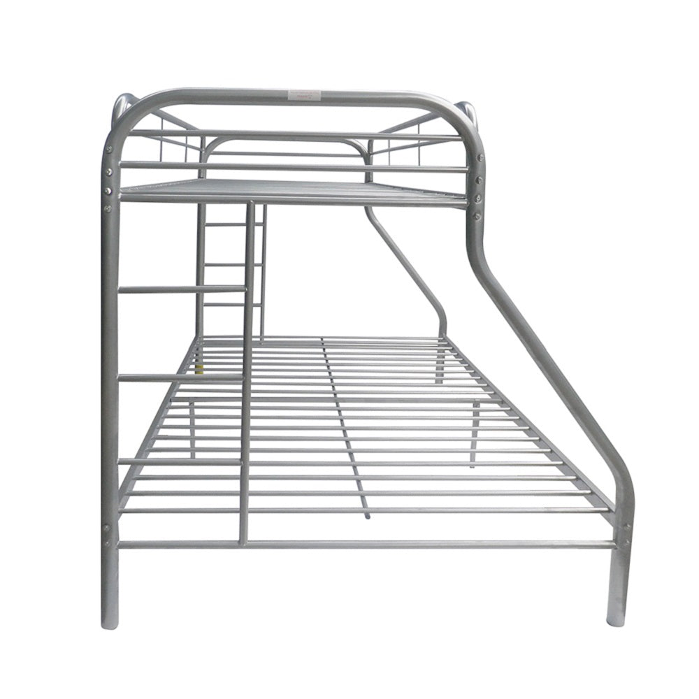 Tritan Twin/Full Bunk Bed in Silver