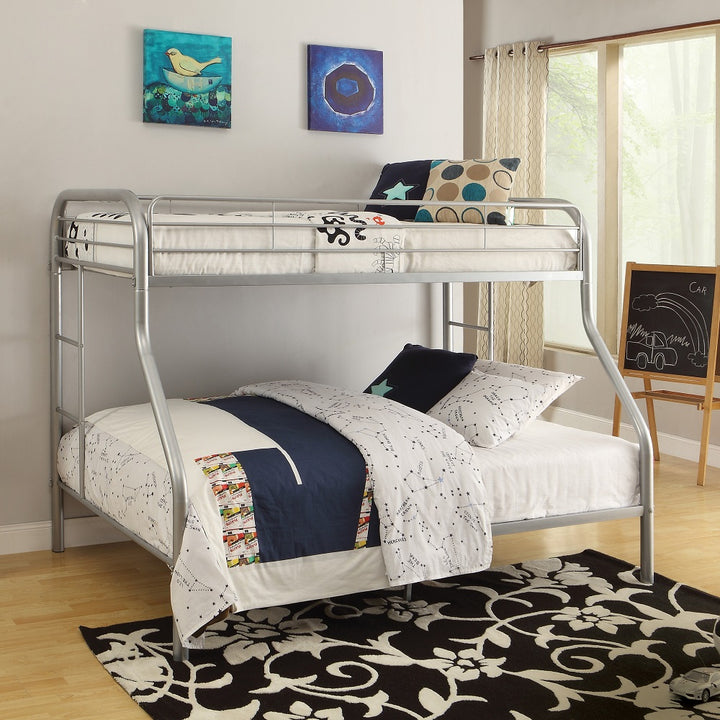 Tritan Twin/Full Bunk Bed in Silver