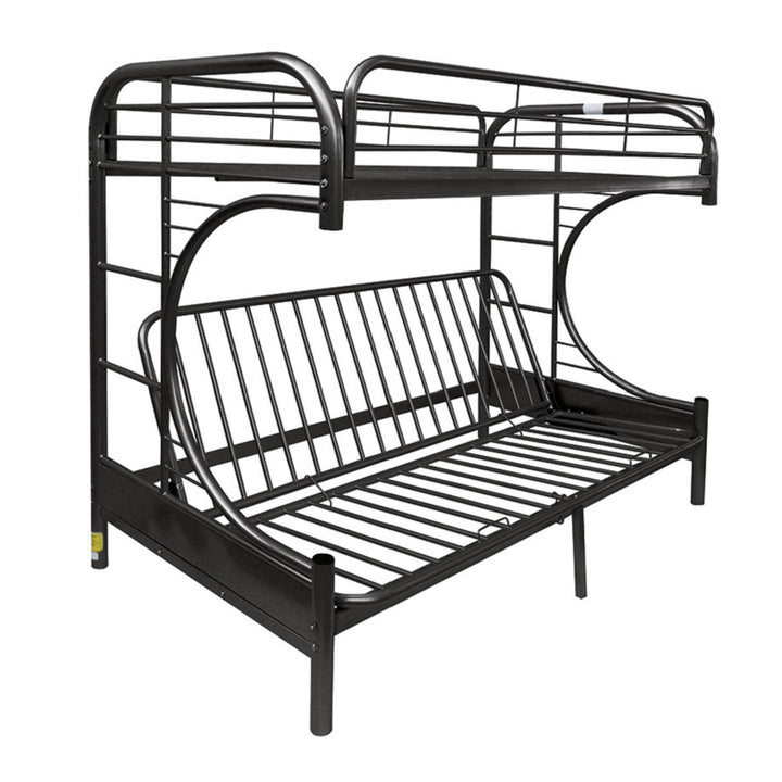 Eclipse Twin over Full Futon Bunk Bed - Black