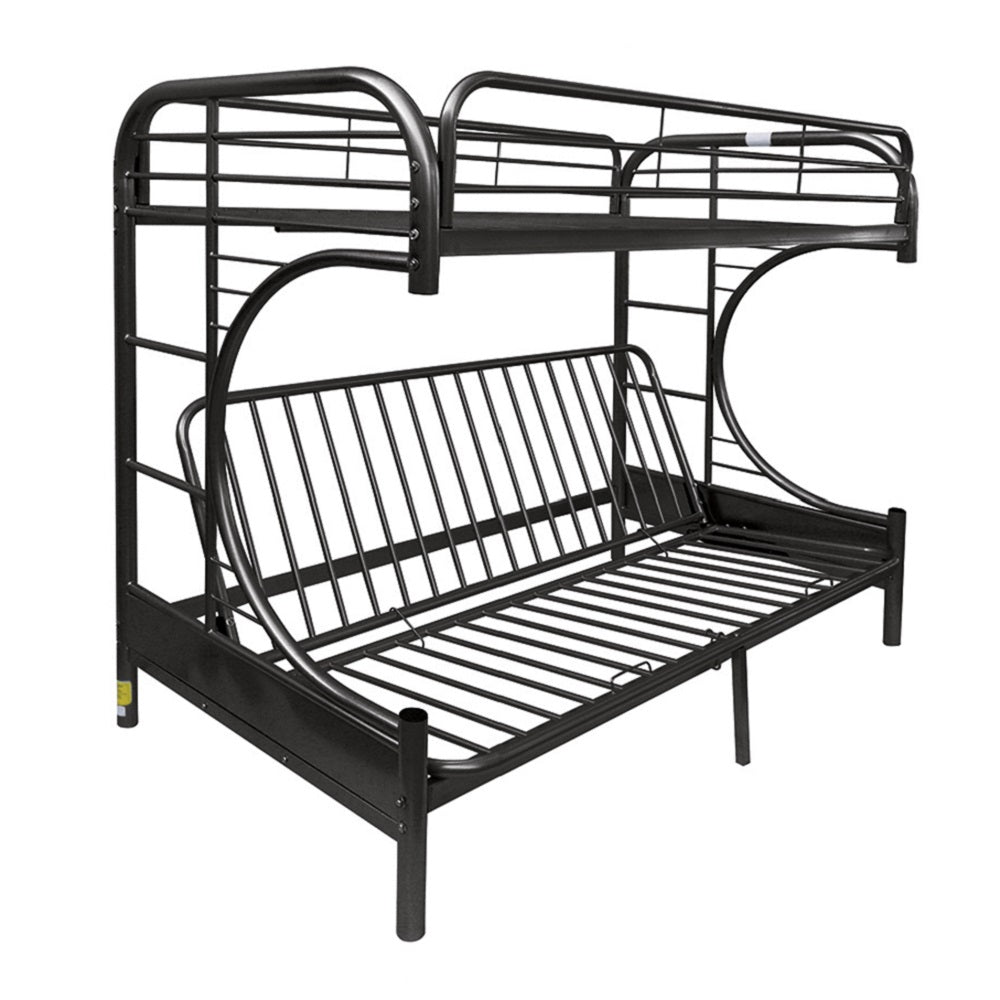 Eclipse Twin over Full Futon Bunk Bed - Black – view 2