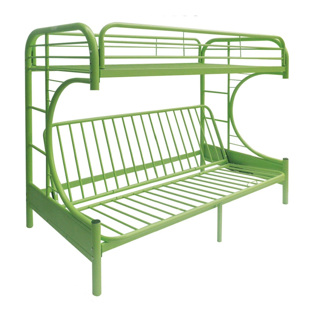 Eclipse Twin/Full Futon Bunk Bed in Green