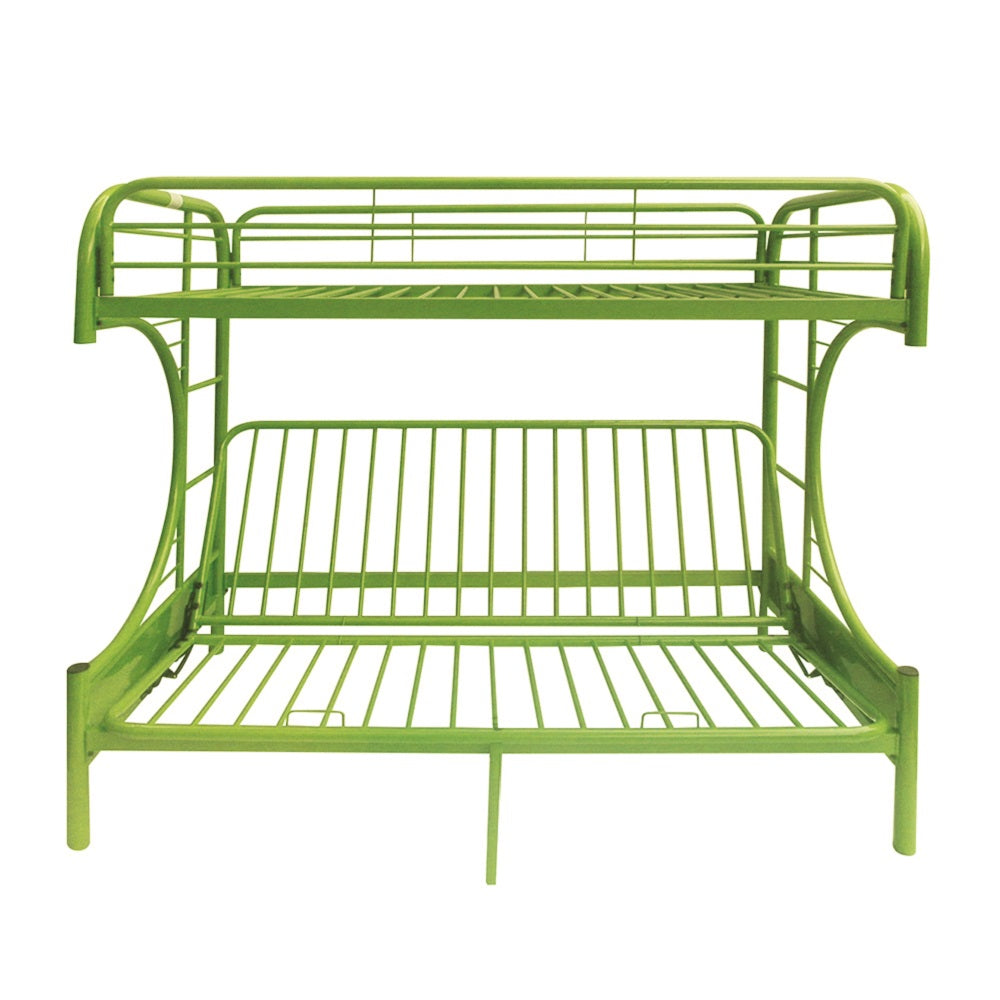 Eclipse Twin/Full Futon Bunk Bed in Green