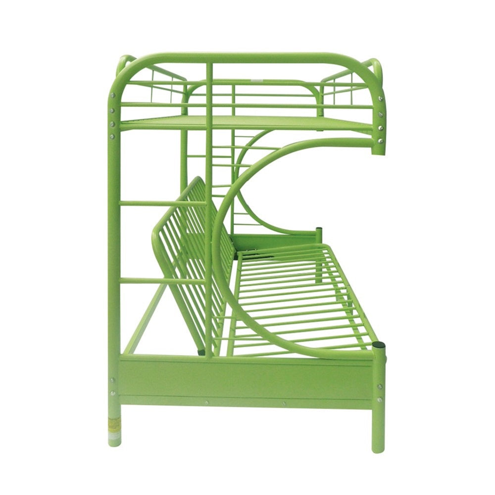 Eclipse Twin/Full Futon Bunk Bed in Green