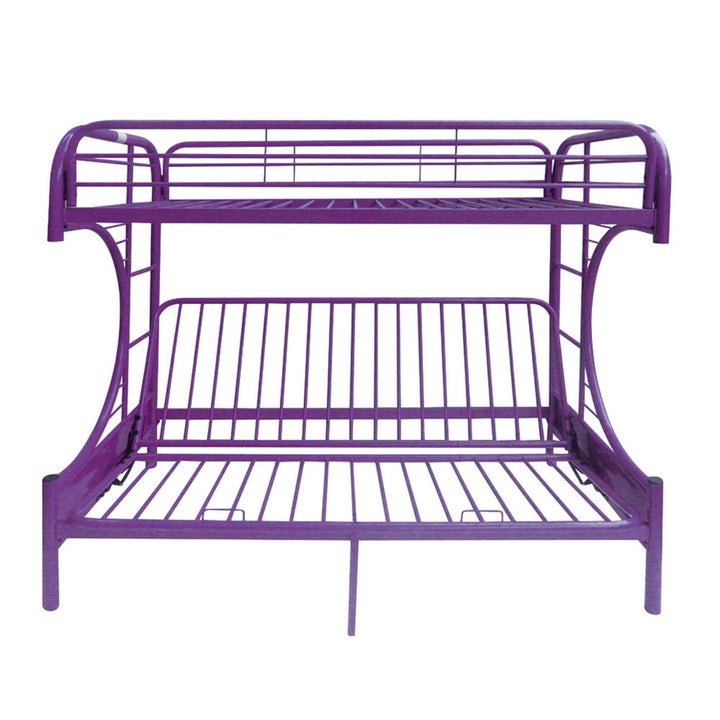Eclipse Twin/Full Futon Bunk Bed in Purple