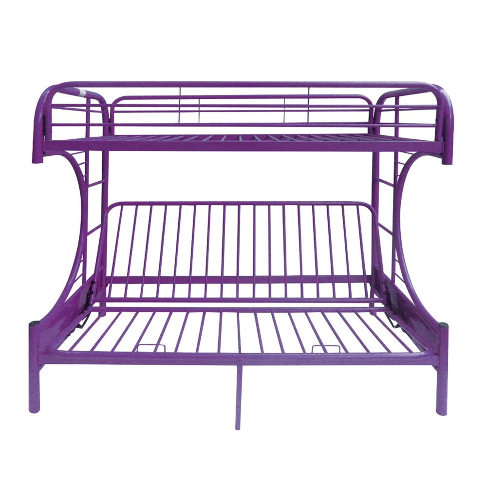Eclipse Twin/Full Futon Bunk Bed in Purple