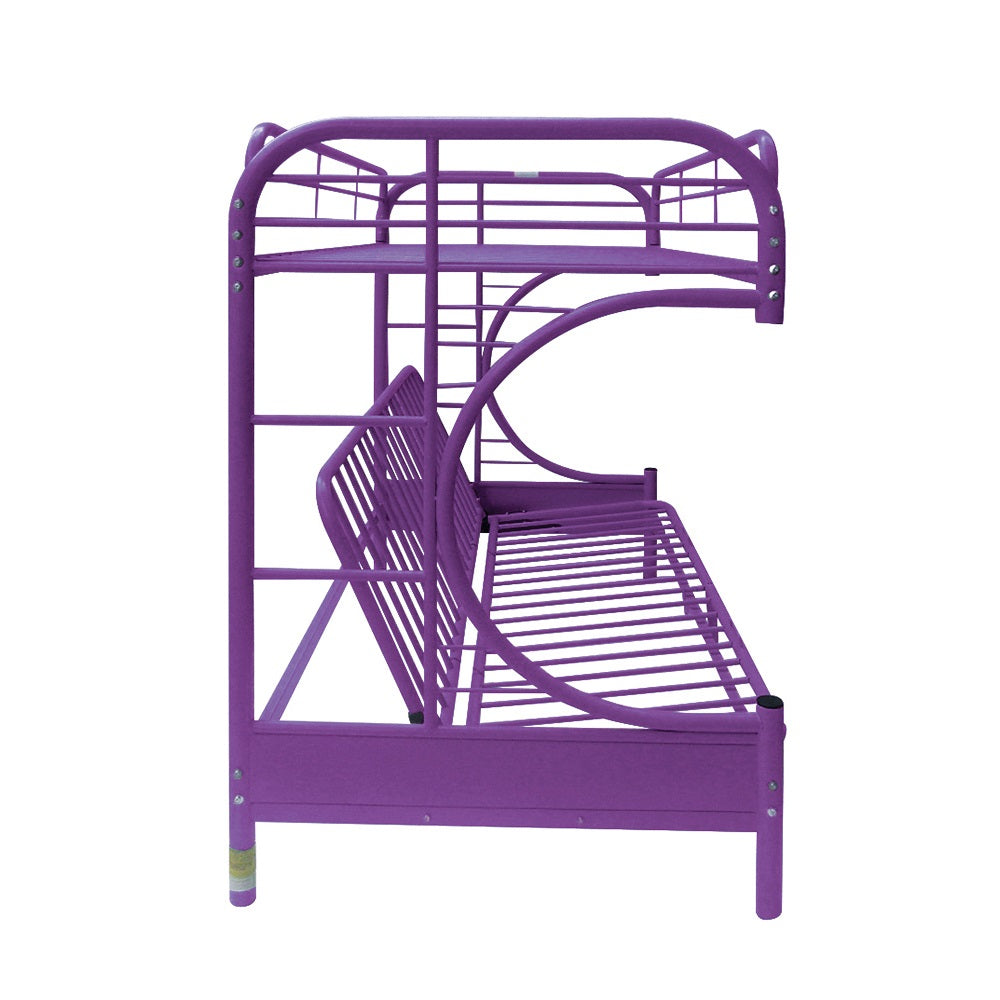 Eclipse Twin/Full Futon Bunk Bed in Purple